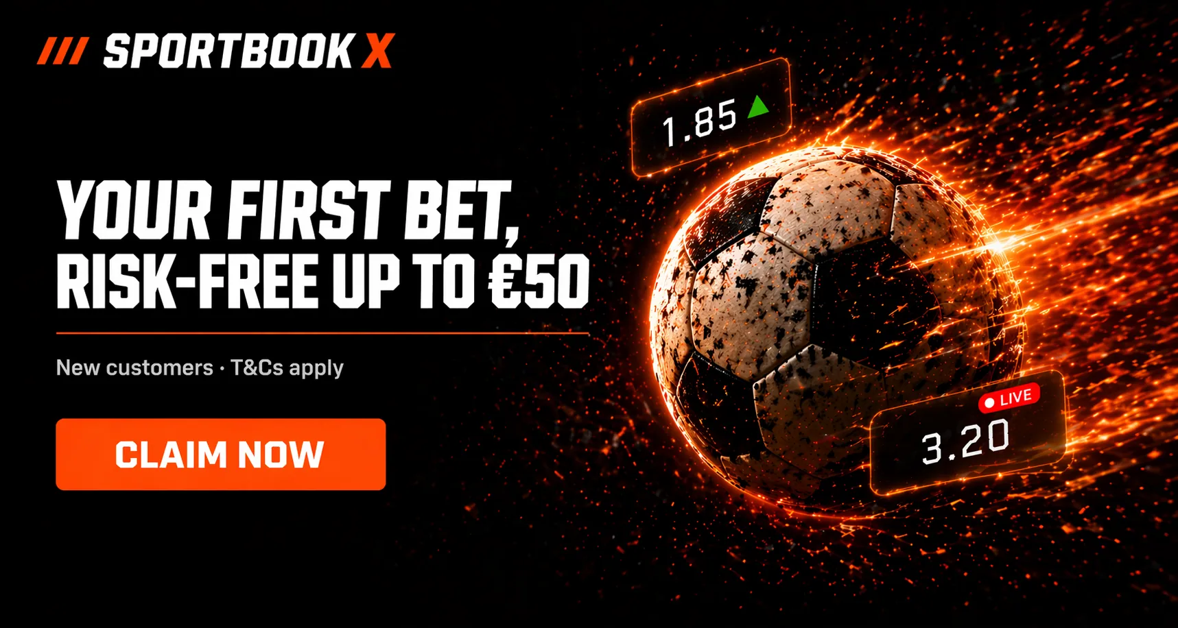 Acquisition promo creative — risk-free first bet banner system